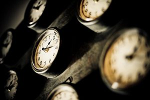 Clocks to illustrate a blog post by Yang-May Ooi about making time to write your book and achieve anything