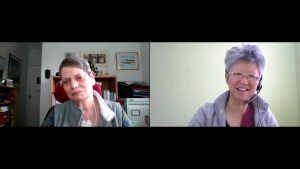 Ann Lewis (L) and Yang-May Ooi (R) talking about nature photography on the ReWilding My Life podcast