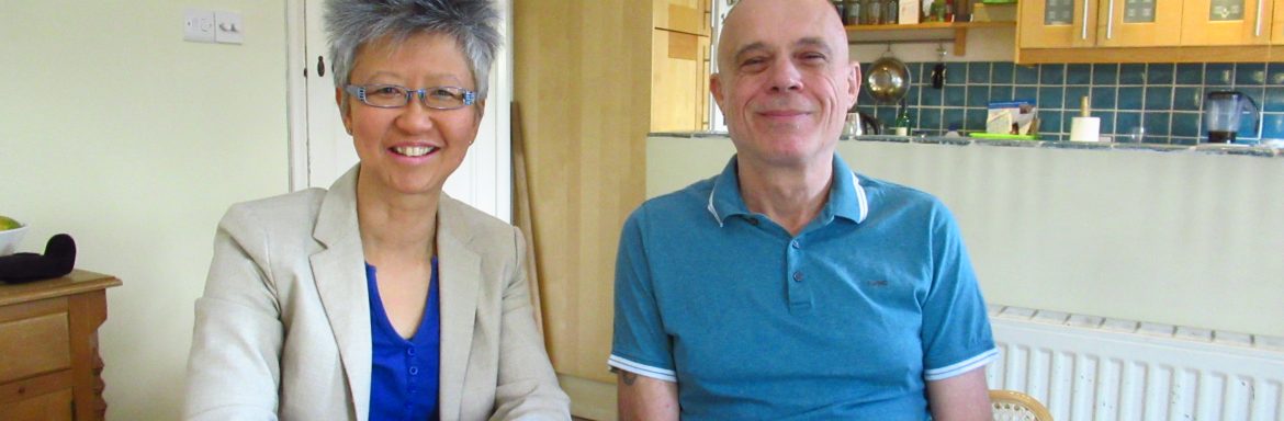 Yang-May Ooi (L) with Stevie Henden (R) - South London Voices podcast