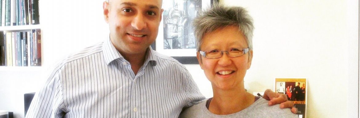 Navjot Singh (L) and Yang-May Ooi (R) on the South London Voices podcast