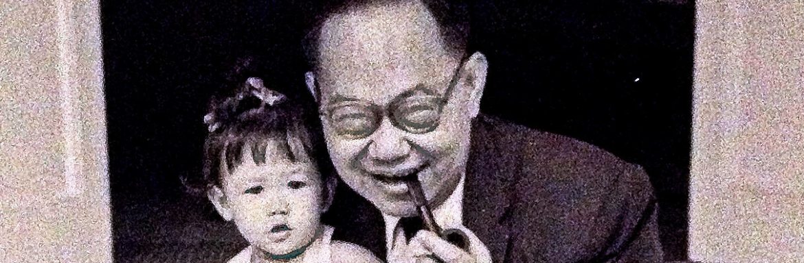 Lim Swee Aun with author and podcaster Yang-May Ooi (toddler)