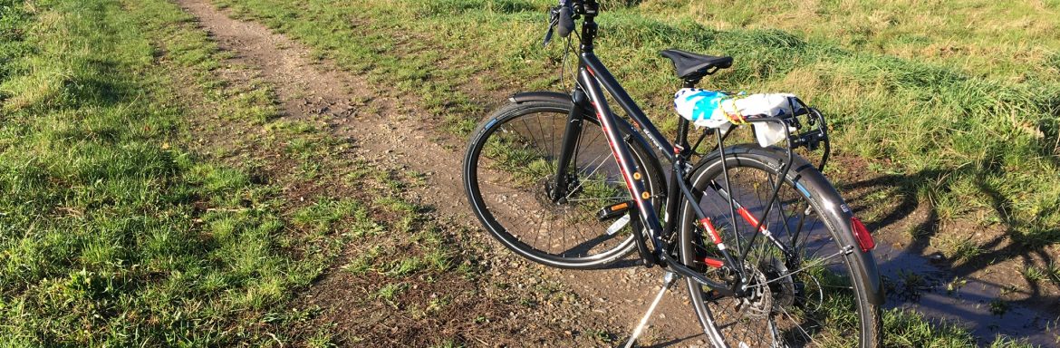 Bicycle in a field - to illustrate Surprised by Sandford Lock by Yang-May Ooi in her blog Oxford Moments