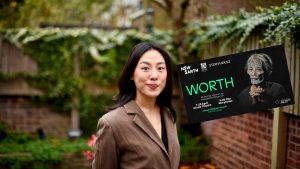 Playwright Joanne Lau speaking about her play Worth on Creative Conversations podcast hosted by Yang-May Ooi